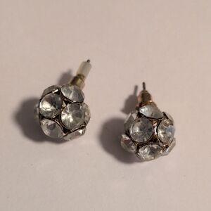Elegant Gold Crystal Stud‎ Earrings